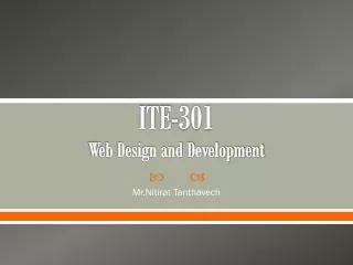 ITE-301 Web Design and Development