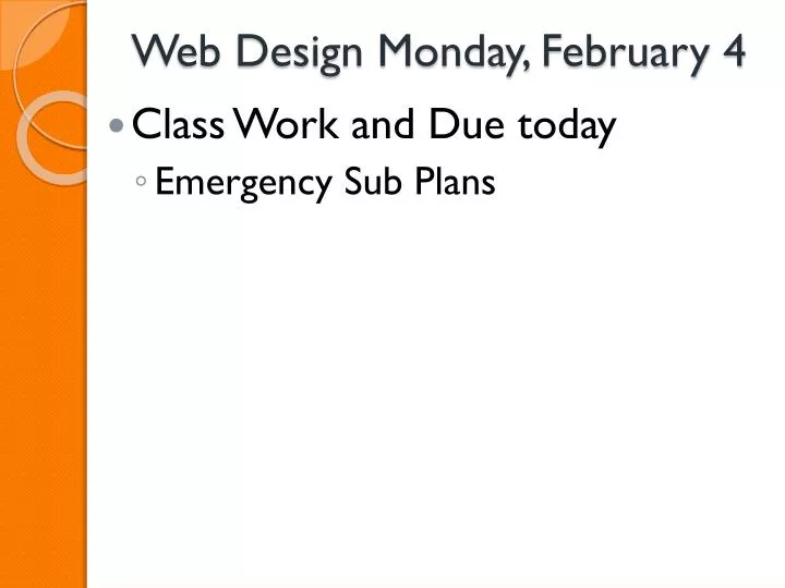 web design monday february 4