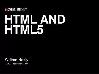 HTML and html5