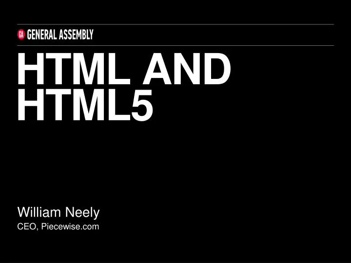 html and html5