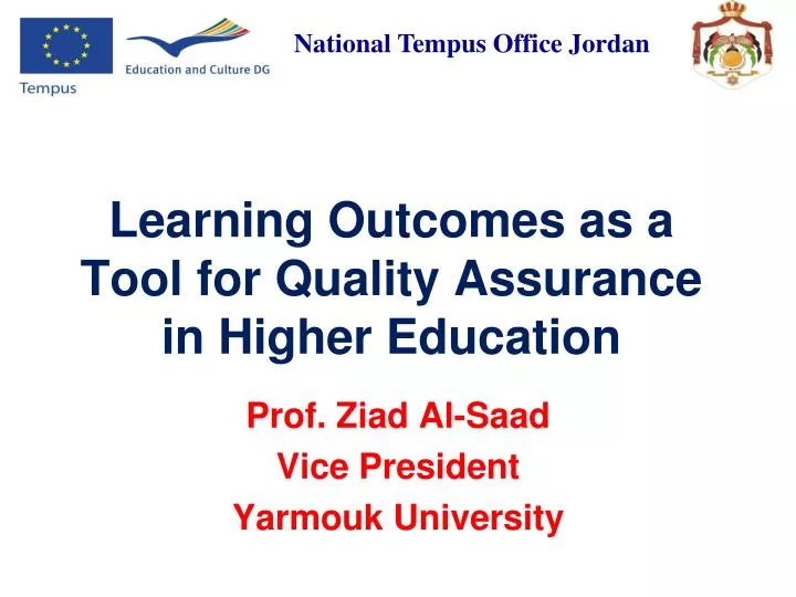 learning outcomes as a tool for quality assurance in higher education