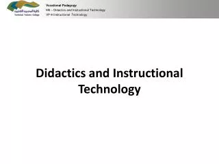 Didactics and Instructional Technology