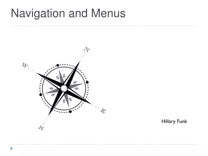 navigation and menus