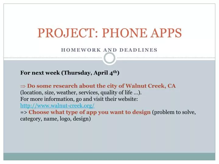 project phone apps