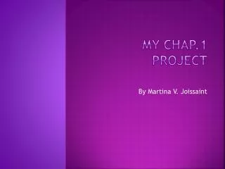 My chap.1 project