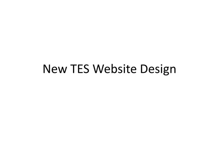 new tes website design