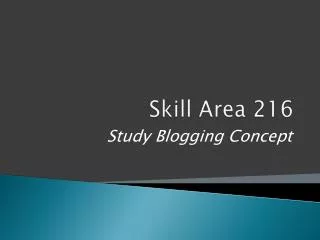 skill area 216