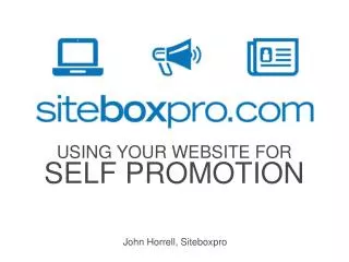 Using your website for Self promotion