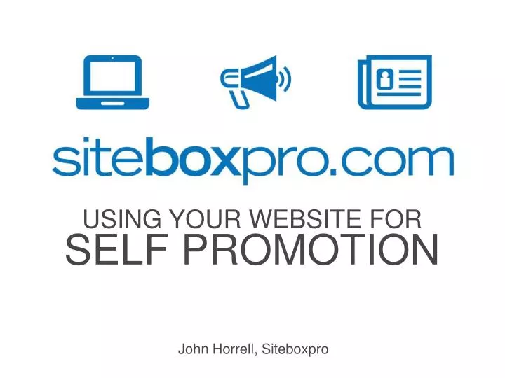 using your website for self promotion