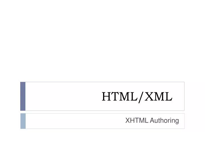 html xml