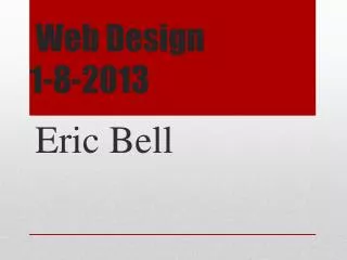 Web Design 1-8-2013