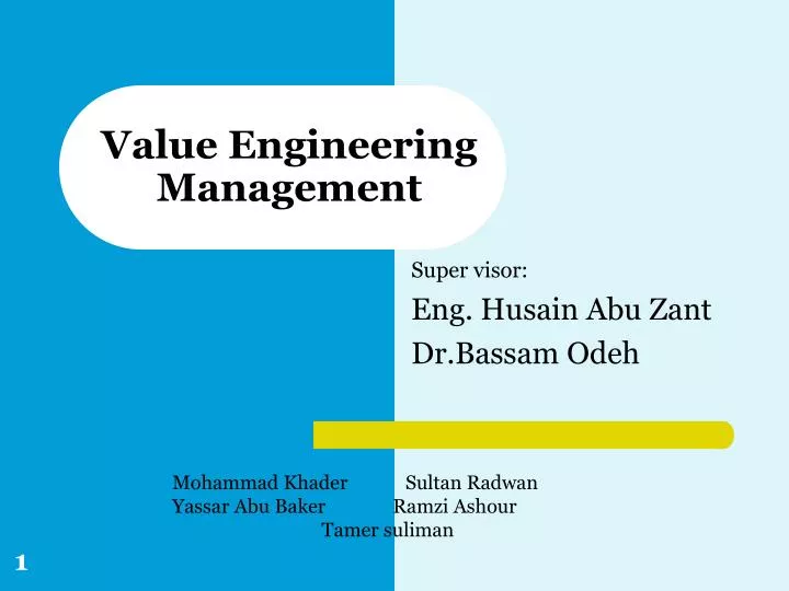 value engineering management