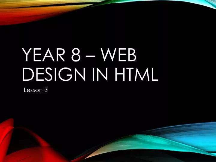 year 8 web design in html