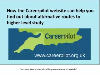 How the Careerpilot website can help you find out about alternative routes to higher level study