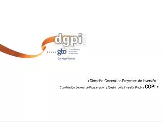 Coordinación General de Programación y Gestión de la Inversión Pública COPI
