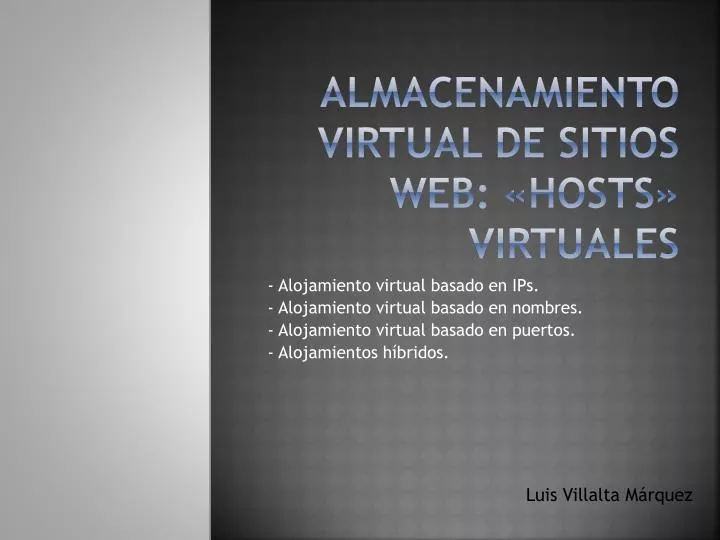 almacenamiento virtual de sitios web hosts virtuales