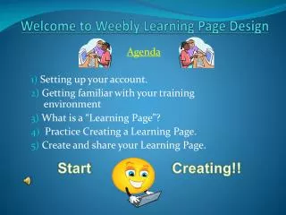 Welcome to Weebly Learning Page Design