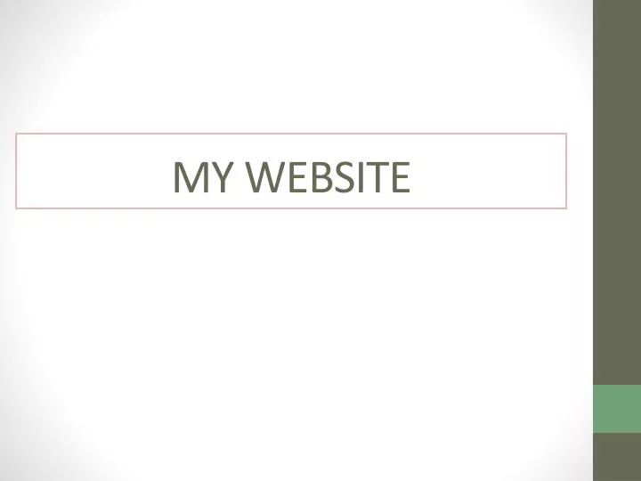 my website