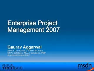 Enterprise Project Management 2007