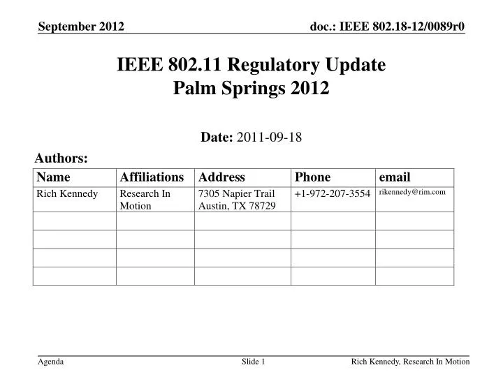 ieee 802 11 regulatory update palm springs 2012