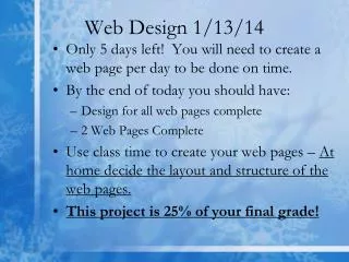 Web Design 1/13/14