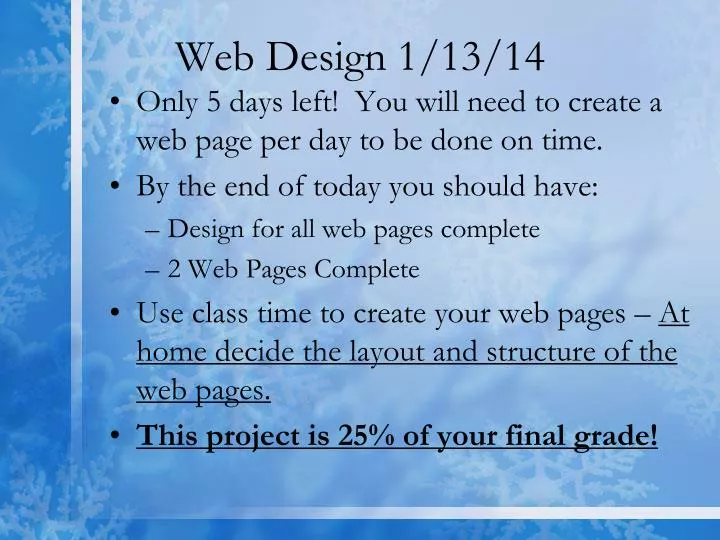web design 1 13 14