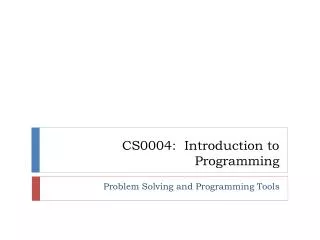 cs0004 introduction to programming