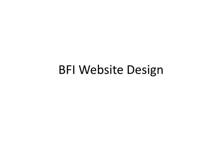 bfi website design