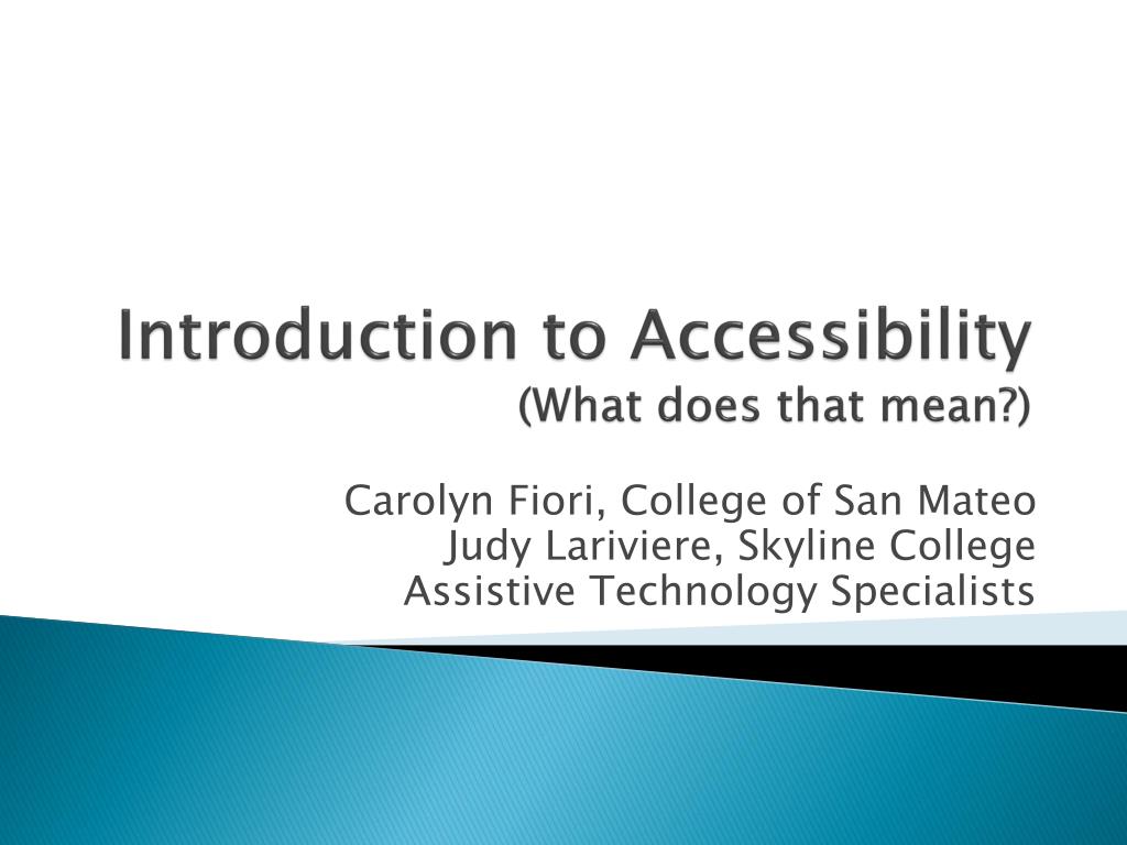 PPT - Introduction to Web Accessibility: Essential Information for ...