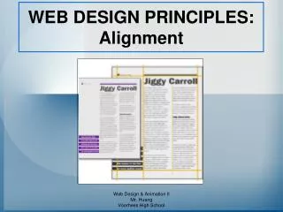 WEB DESIGN PRINCIPLES: Alignment
