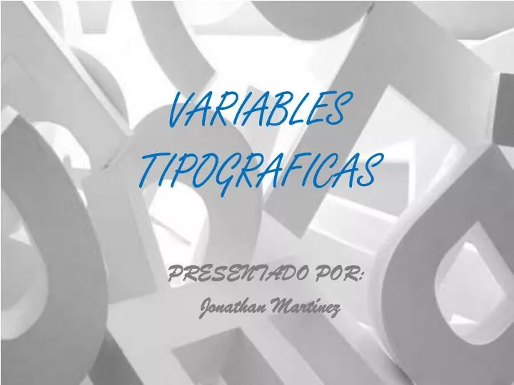 variables tipograficas