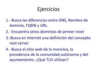 ejercicios