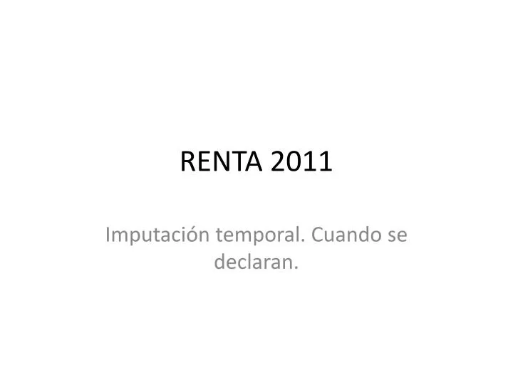 renta 2011