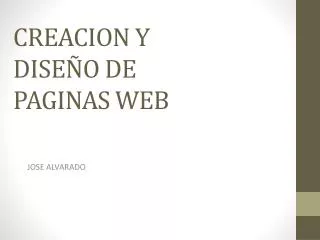 creacion y dise o de paginas web