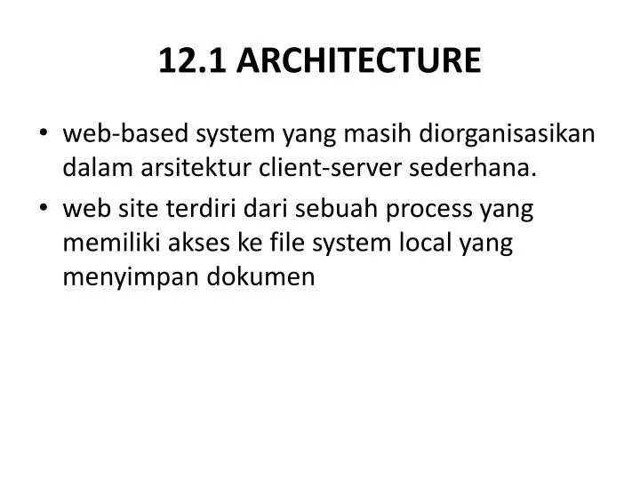 12 1 architecture