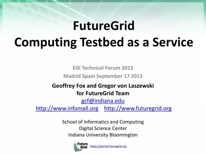 futuregrid computing testbed as a service