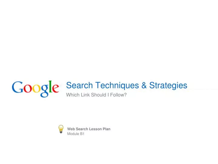 search techniques strategies