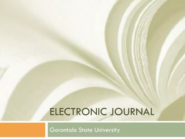 electronic journal