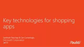 Key technologies for shopping a pps