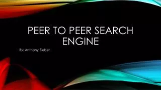 Peer to peer search engine