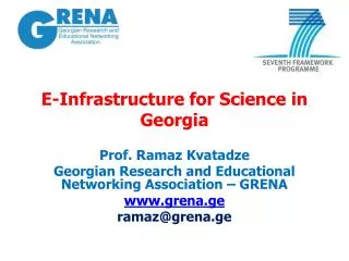 E-Infrastructure for Science in Georgia