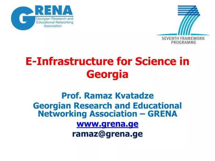 e infrastructure for science in georgia