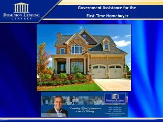 Government Assistance for the First-Time Homebuyer