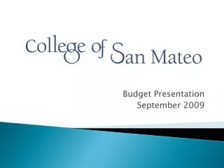 Budget Presentation September 2009