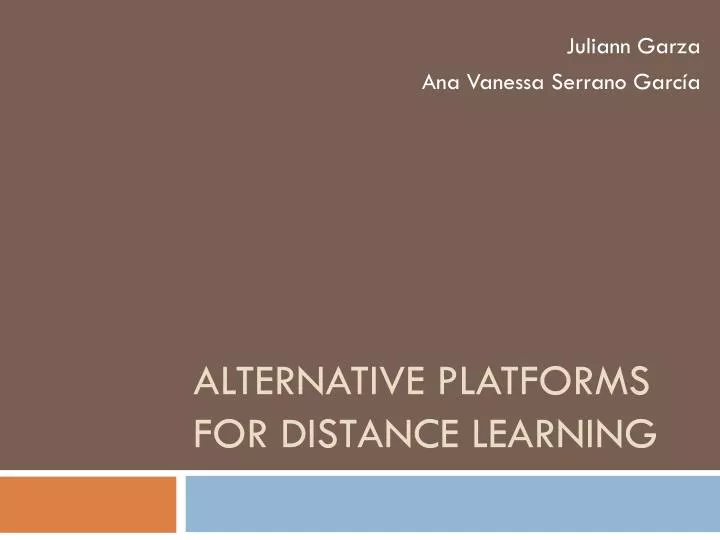 alternative platforms for distance learning