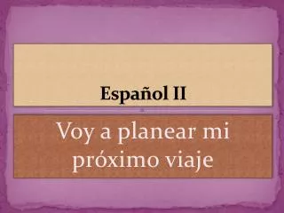 espa ol ii