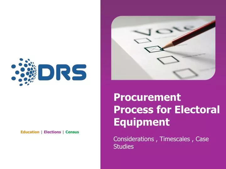 procurement process for electoral equipment