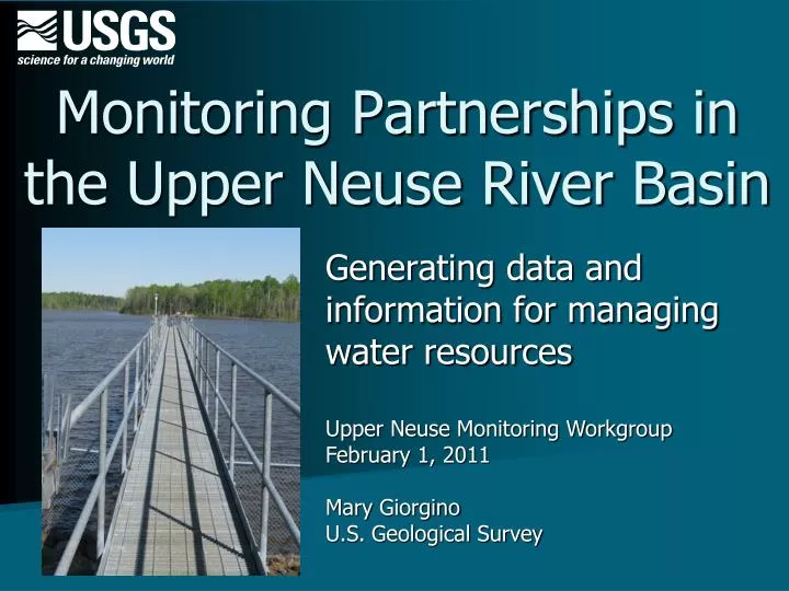 monitoring partnerships in the upper neuse river basin
