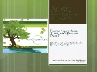 ACWQ Austin Canopy &amp; Water Quality