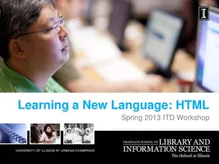Learning a New Language: HTML